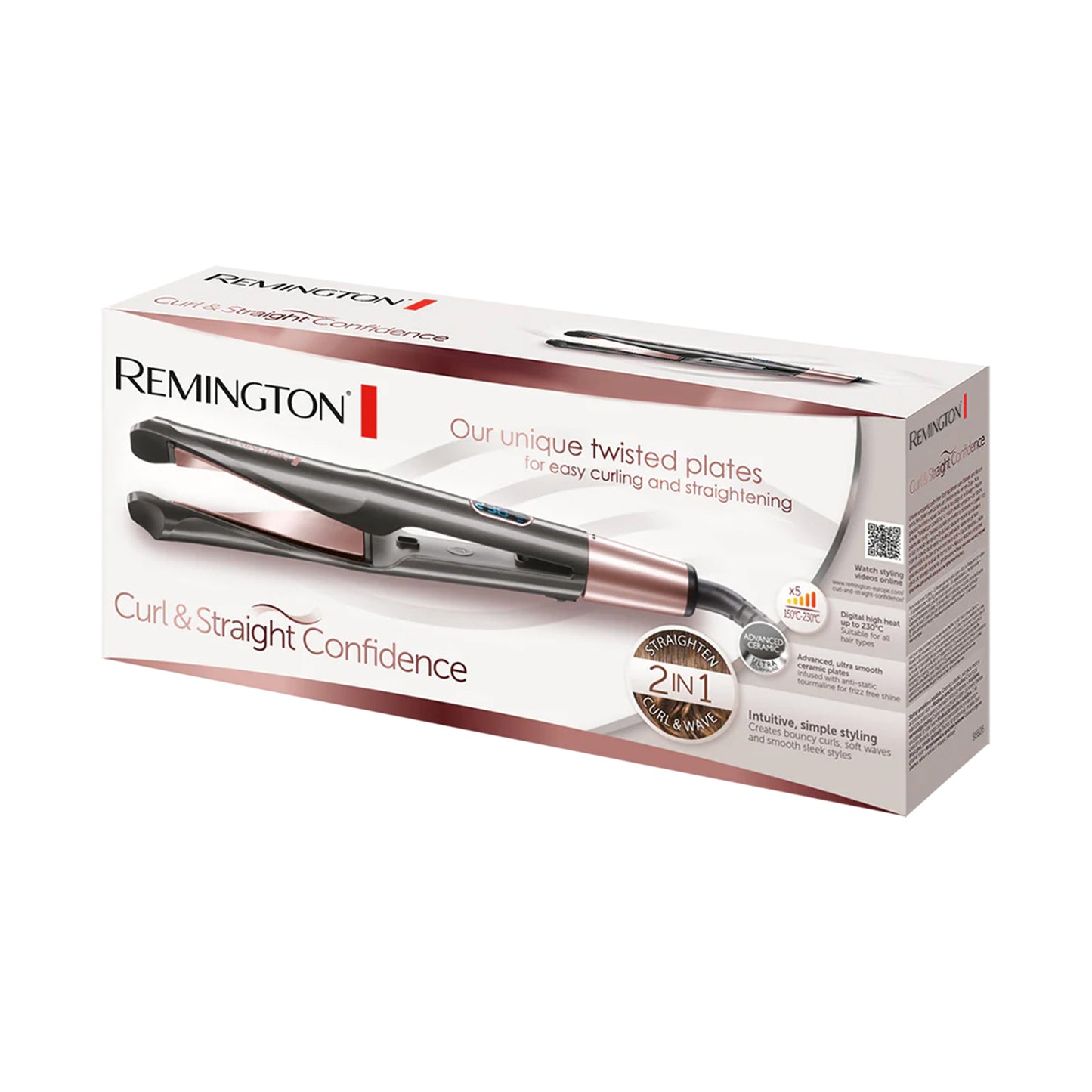Remington 2 in 1 Curl & Straight Curved 150-230c