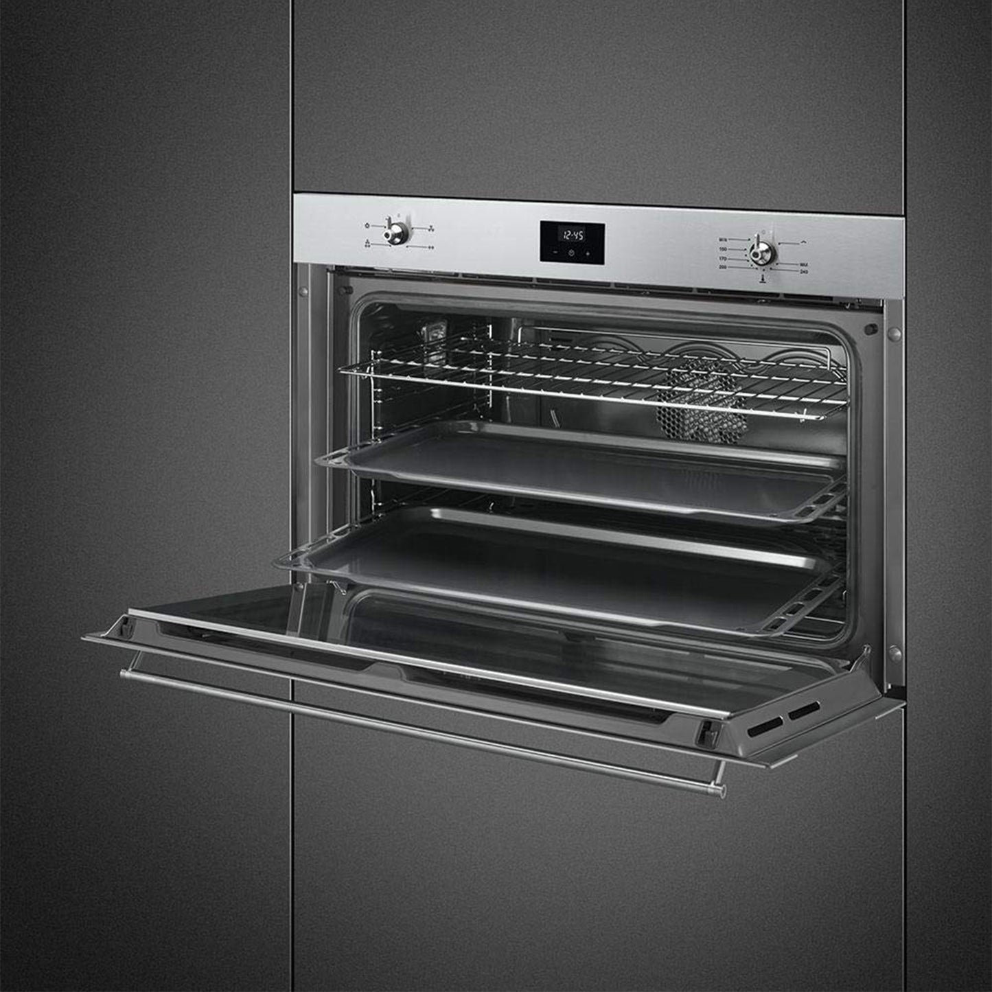 SMEG Oven 90 cm Gas 116 L Convection Stainless Steel