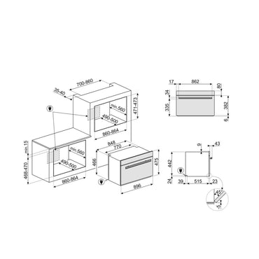 SMEG Oven 90 Cm Electric Dolce Stil Novo Black