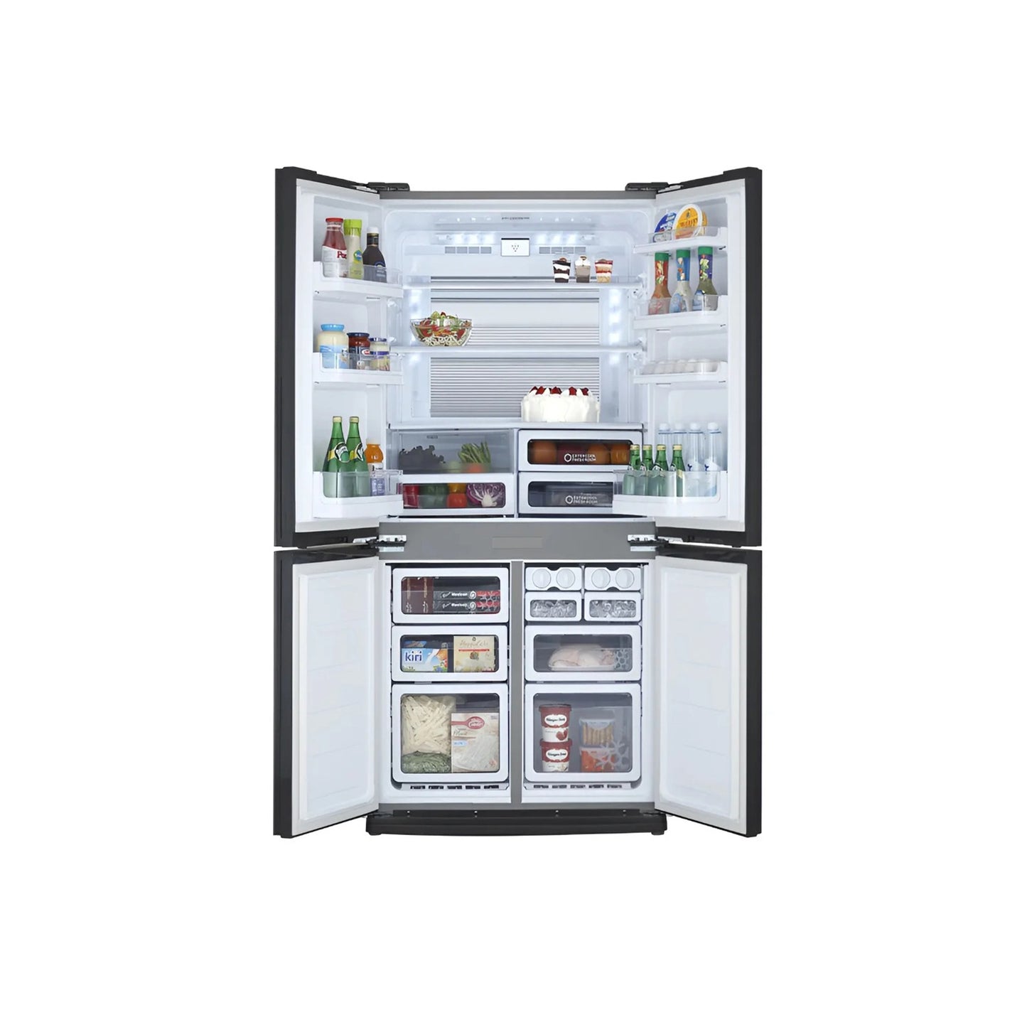 SHARP* 26 CF Refrigerator 4 Doors Stainless