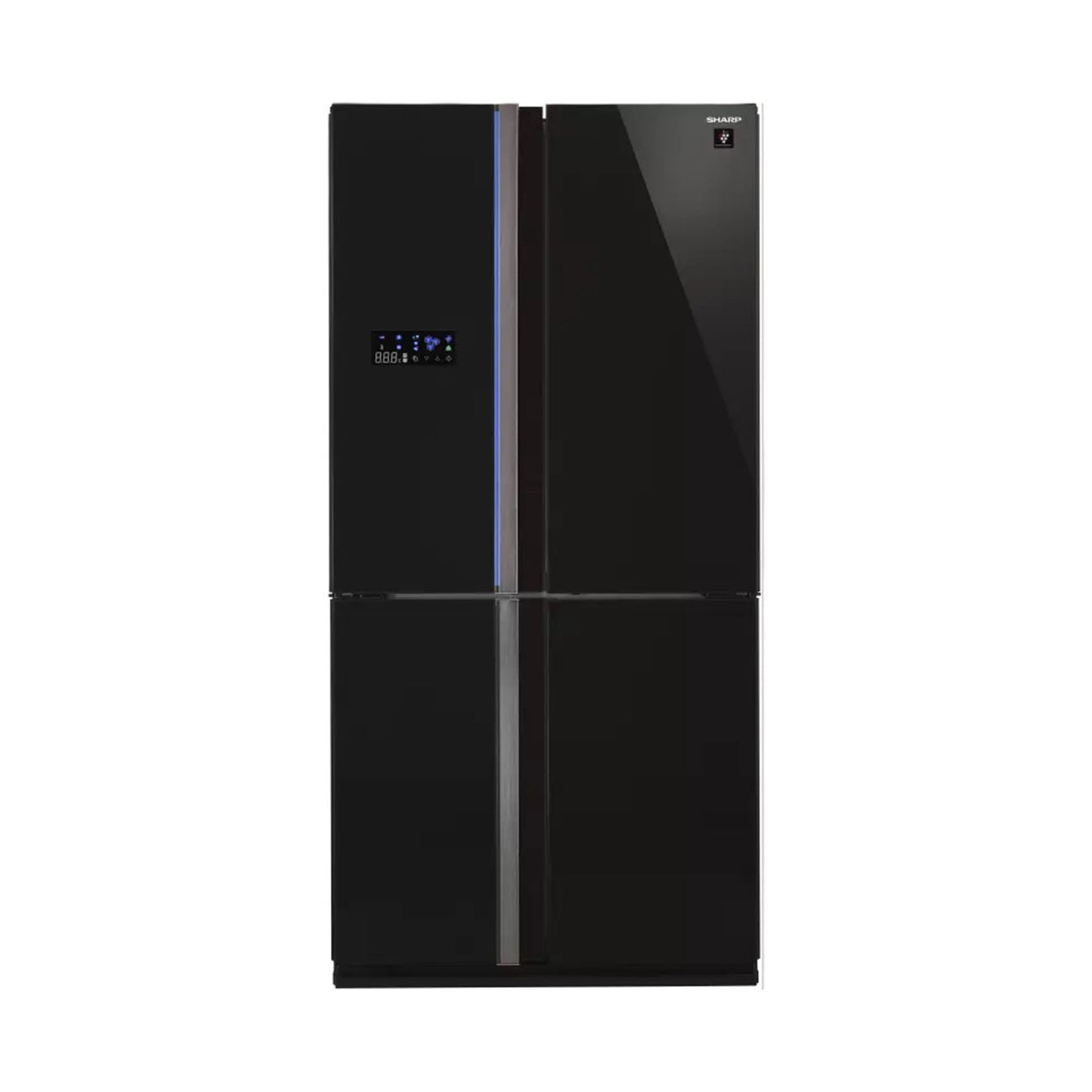 SHARP* Refrigerator 4 Doors 26CF Black Glass Supreme