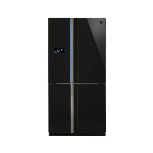 SHARP 26 CF Refrigerator 4 Doors Glass Black SHARP