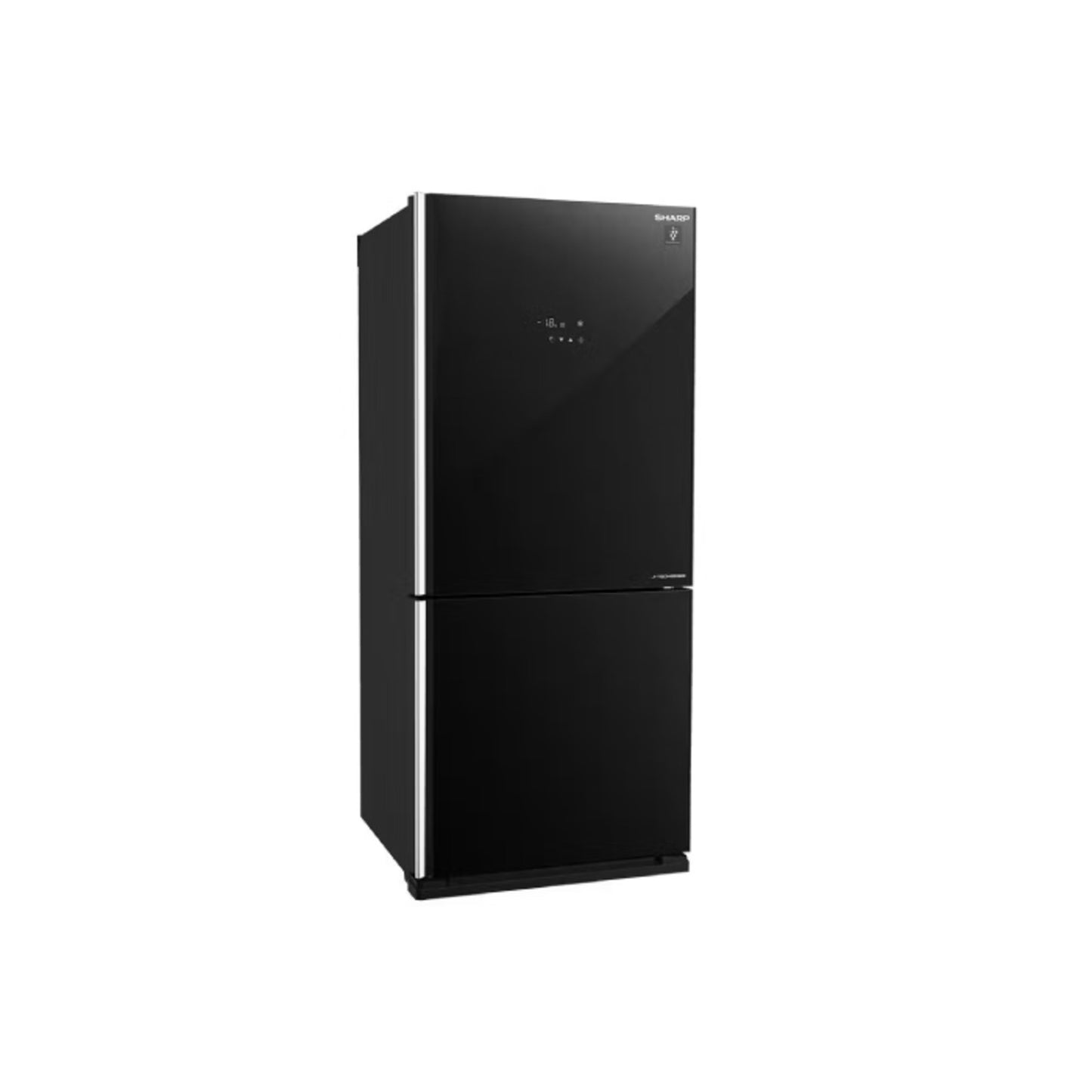 SHARP 27Cft Refrigerator 2 Doors Bottom Freezer Glass Black