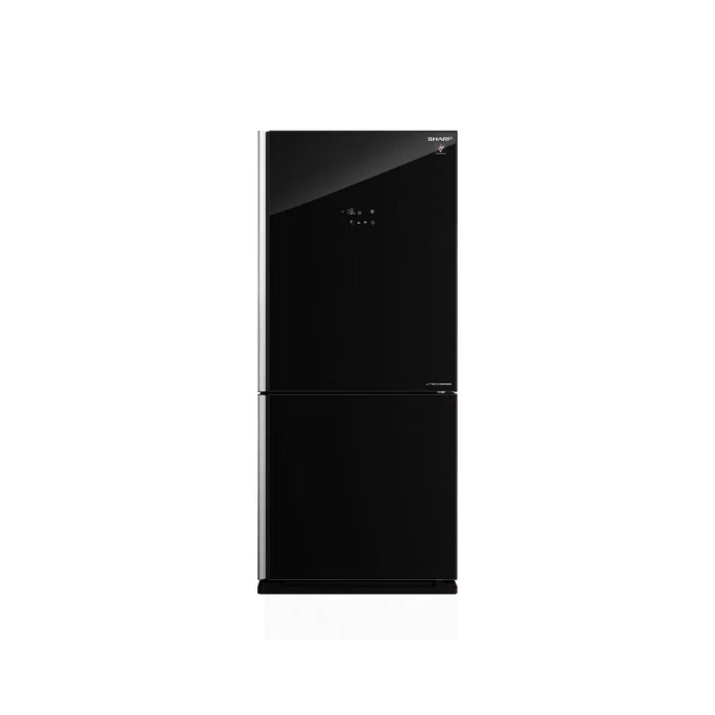 SHARP 27Cft Refrigerator 2 Doors Bottom Freezer Glass Black