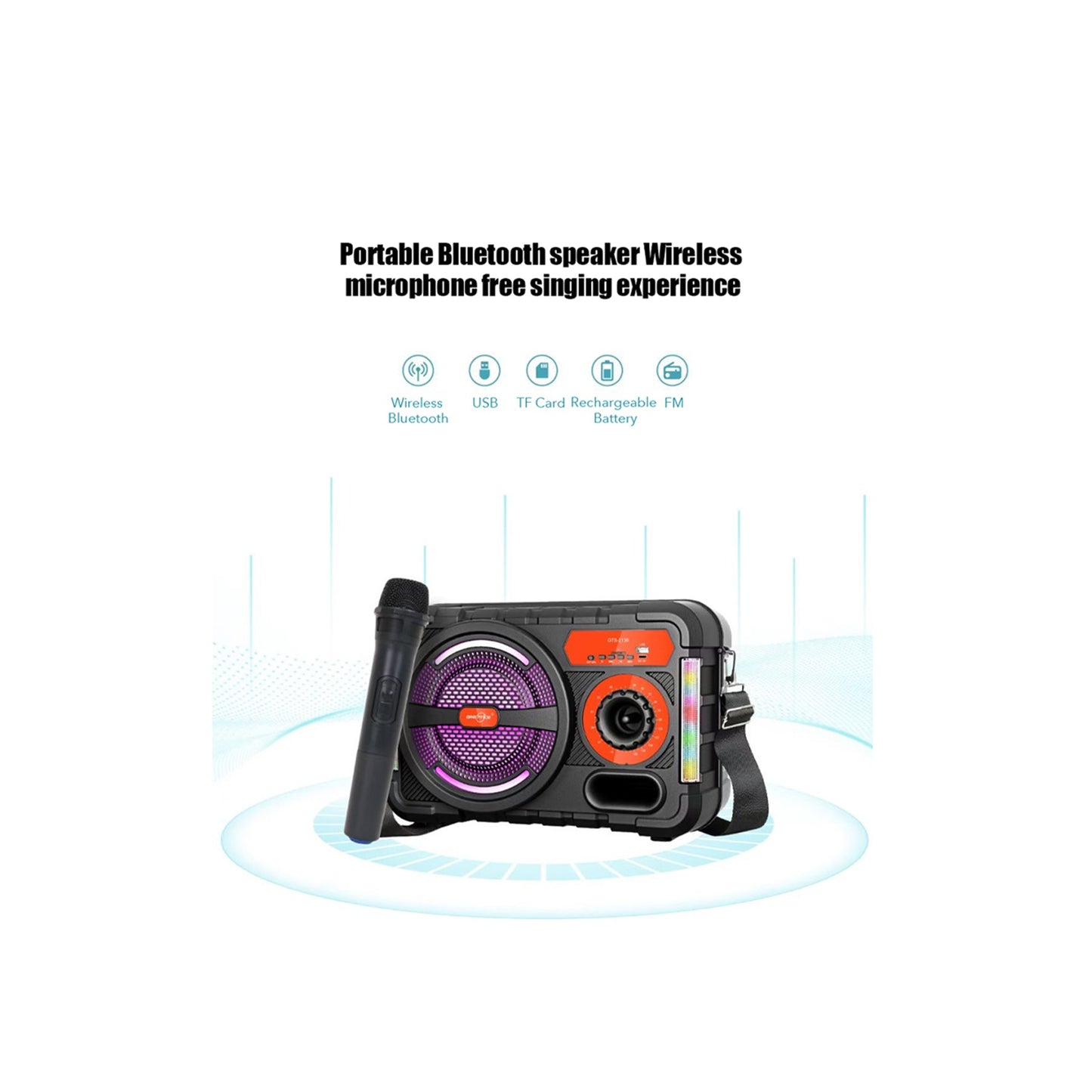 Wireless Speaker 8" - With Wireless Microphone