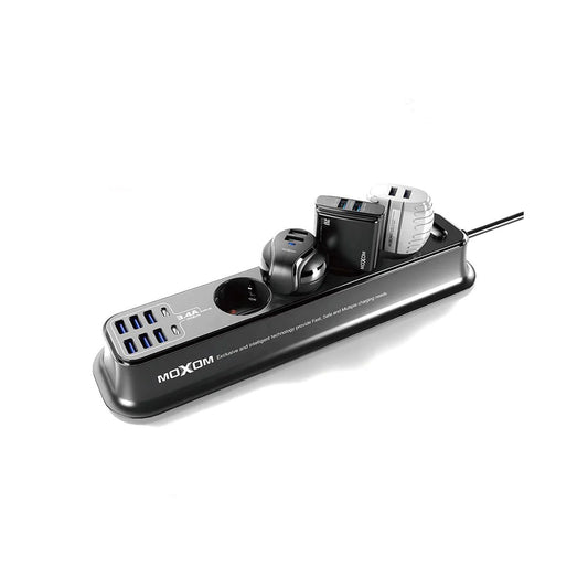 MOXOM MX-ST05 4 Socket - 2 Type-C 6 USB