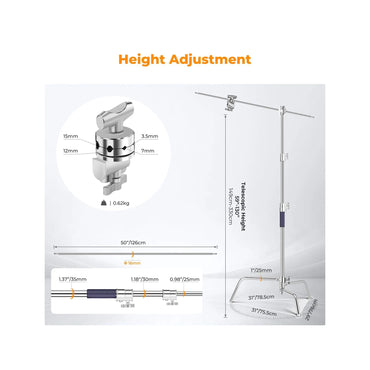 K&F Heavy Duty C Stand 330cm with Sandbag