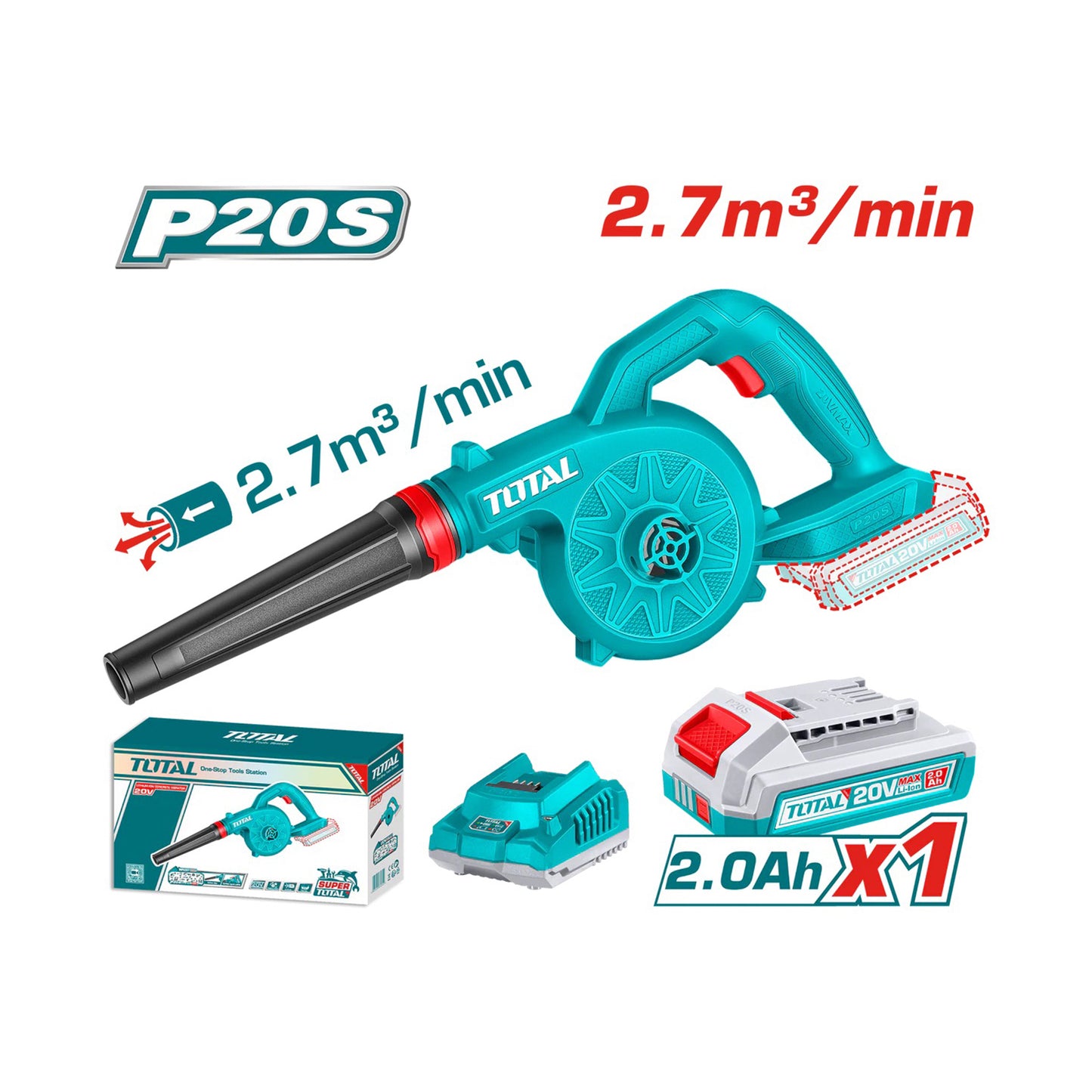 Cordless blower TOTAL