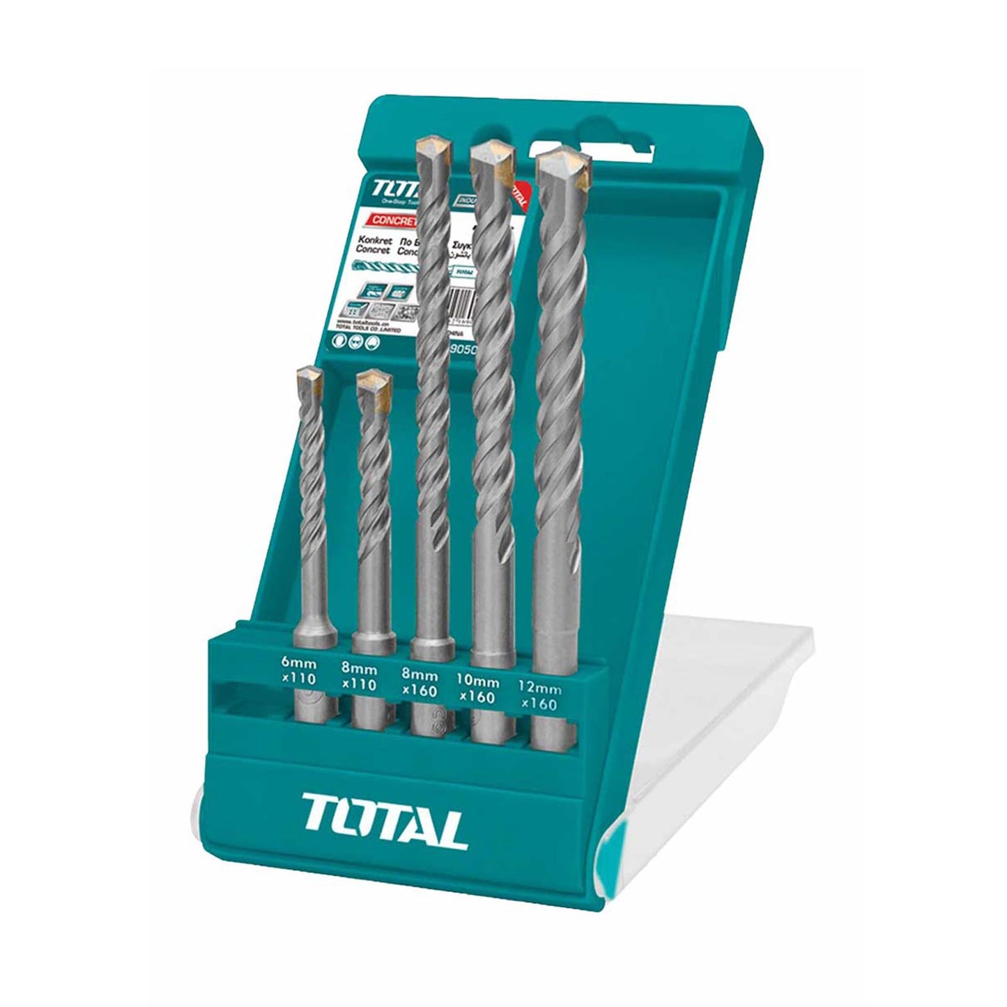 Total 5PCS/SET SDS PLUS HAMMER DRILL BIT SET