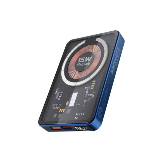 PROMATE Transparent 15W MagSafe wireless charging power bank
