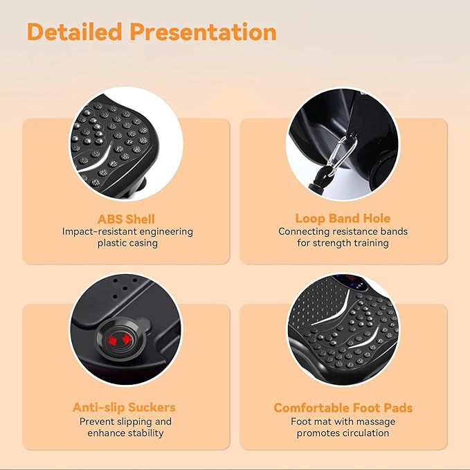 Full Body Vibration Plate With Remote, Bluetooth & LED CHN