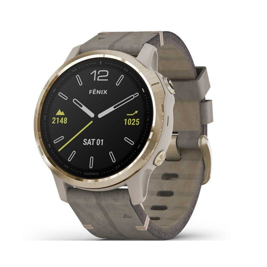 Garmin Fenix 6S - Sapphire Light Gold With shale Grey Band