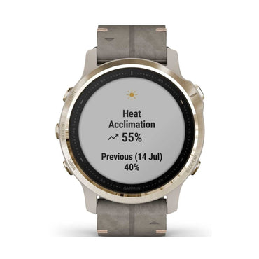 Garmin Fenix 6S - Sapphire Light Gold With shale Grey Band