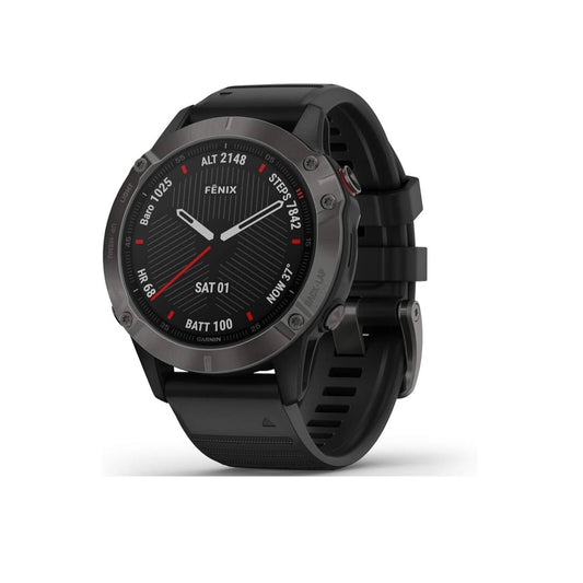 Garmin Fenix 6S - Sapphire Carbon Grey DLC with Black Band