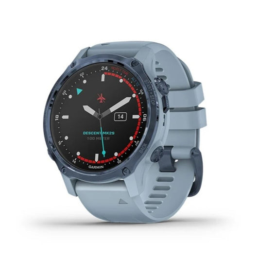 Garmin Descent Mk2S Mineral Blue With SeaFoam Silicone Band