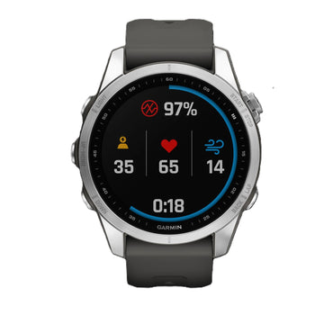 Garmin Fenix 7S Silver With Graphite Band 42mm - Standard ED