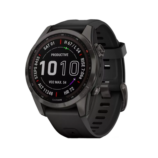 Garmin Fenix 7S Sapphire Solar - 42mm Grey With Black Band