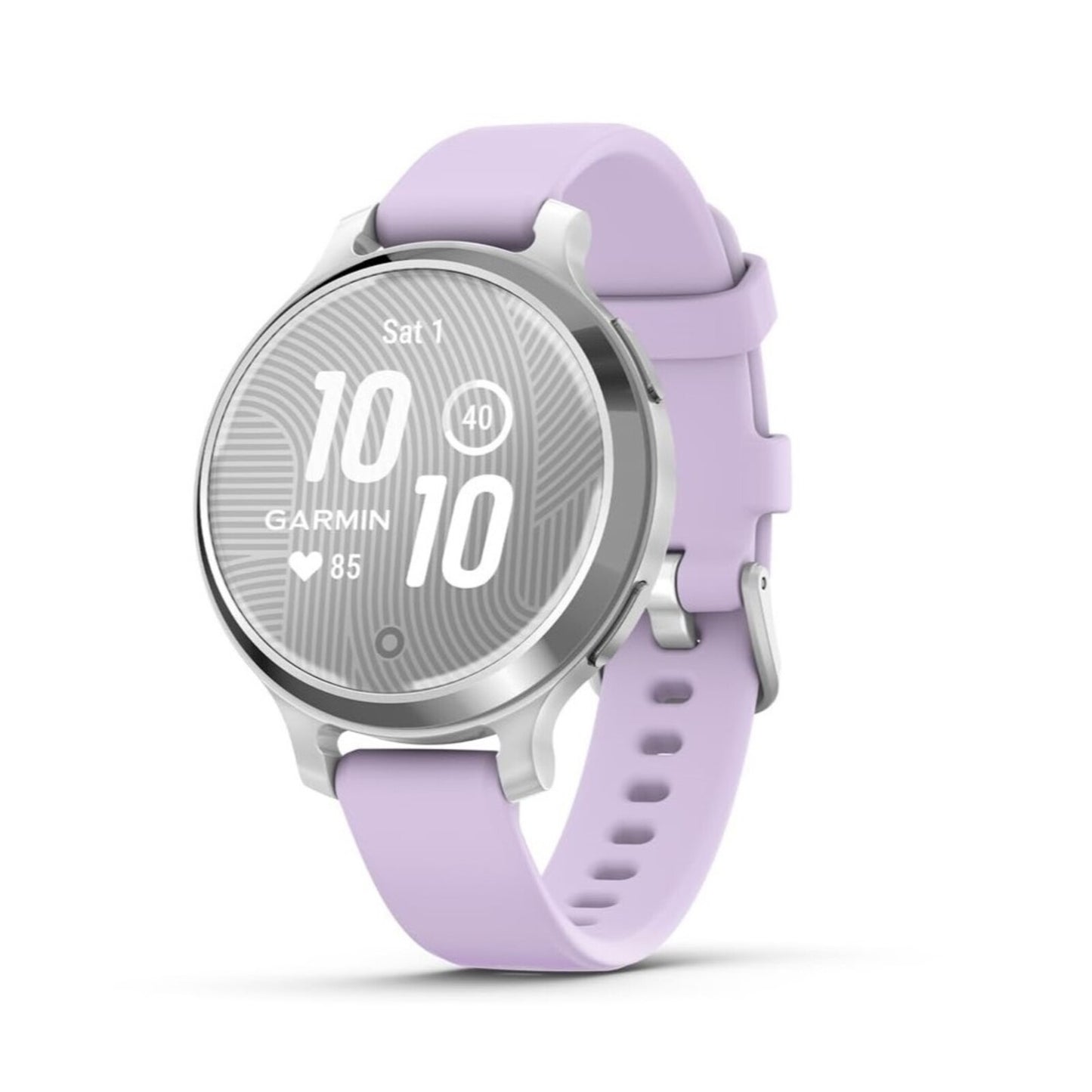 Garmin Lily 2 Active -Silver With Purple Jasmine Silicn Band