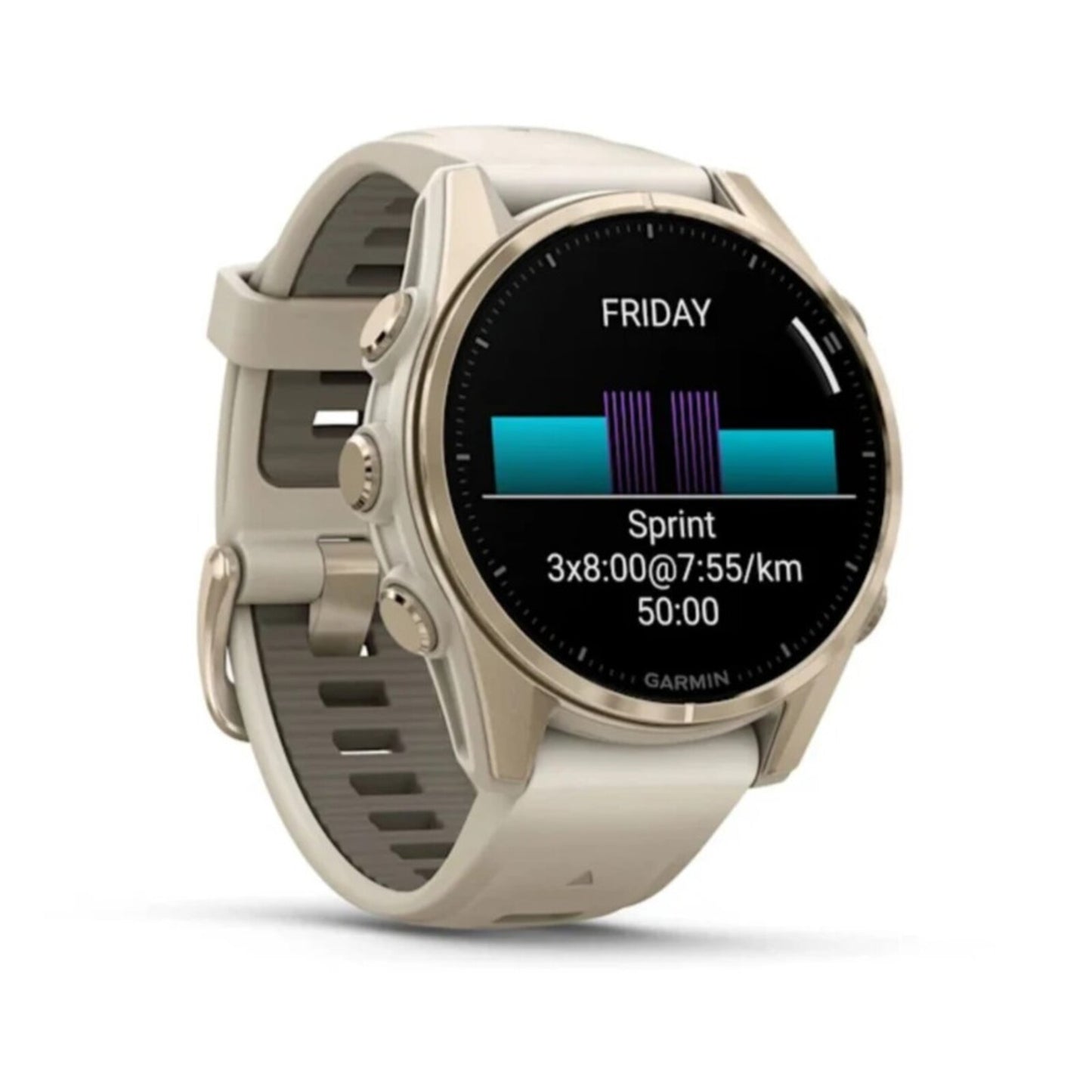 Garmin Fenix 8 Sapphire -43mm Gold With Fog Grey / Dark Band