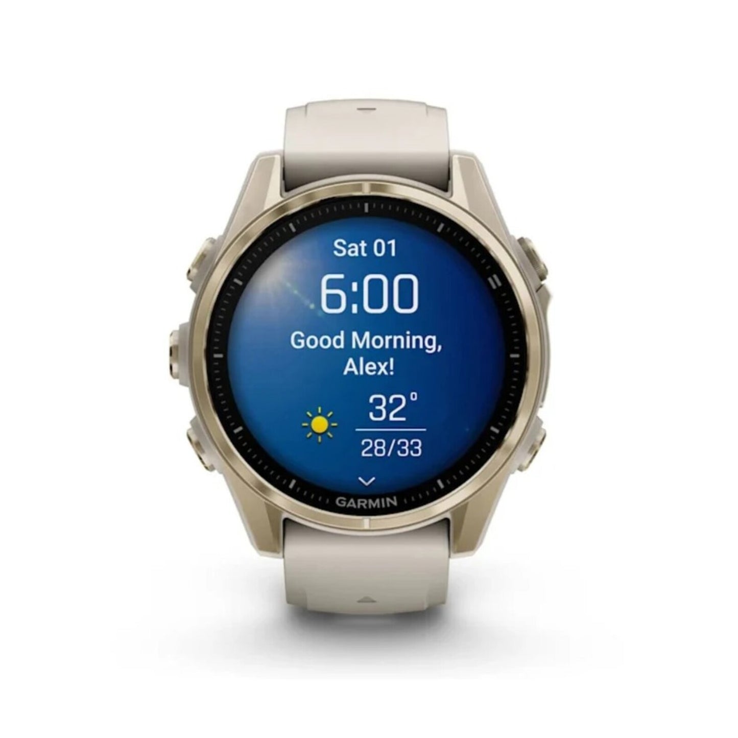 Garmin Fenix 8 Sapphire -43mm Gold With Fog Grey / Dark Band