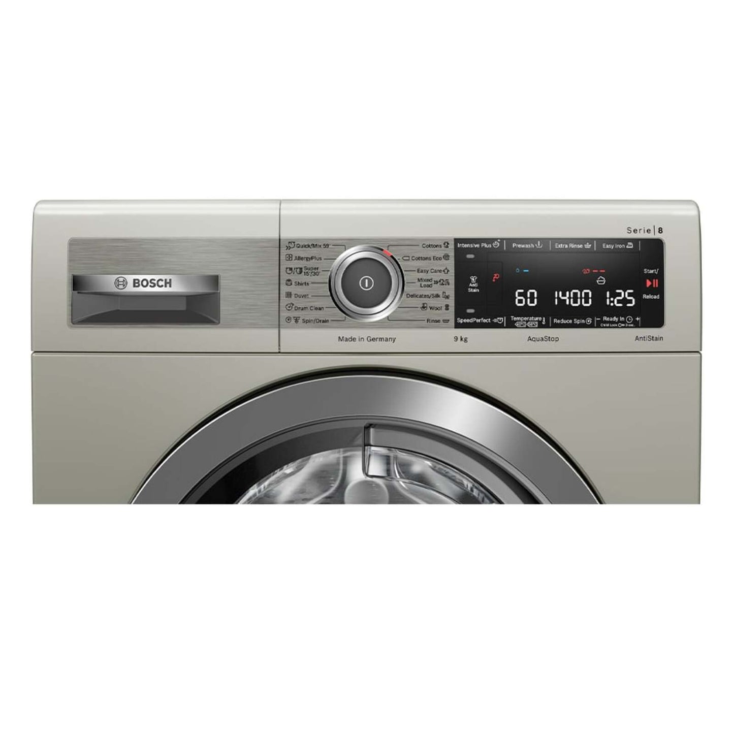 BOSCH Washer 9KG Front Load 1400RPM Stainless Steel