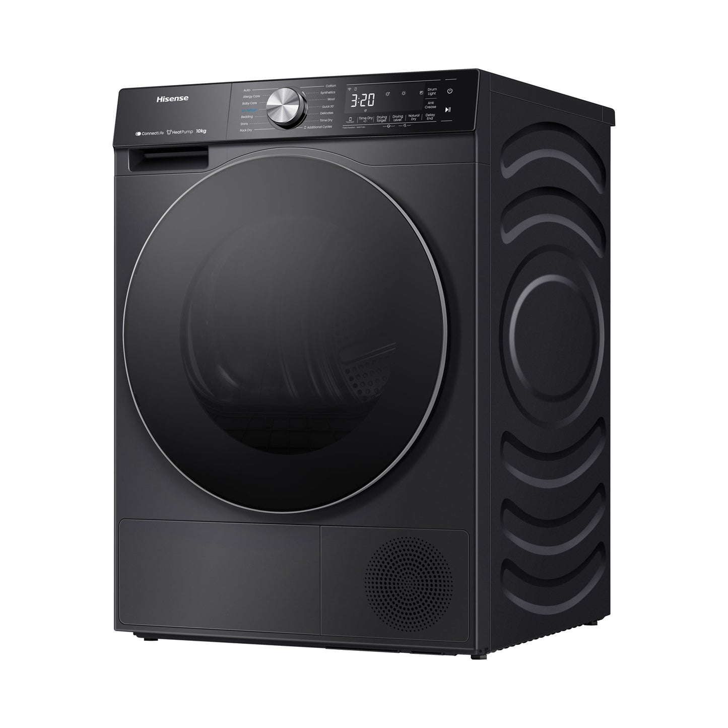 HISENSE Washer Front Load 12 KG 1400RPM A+++ Wi-Fi Black