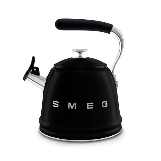Smeg Retro Kettle 2.3L Whistling Stove 2400w Black