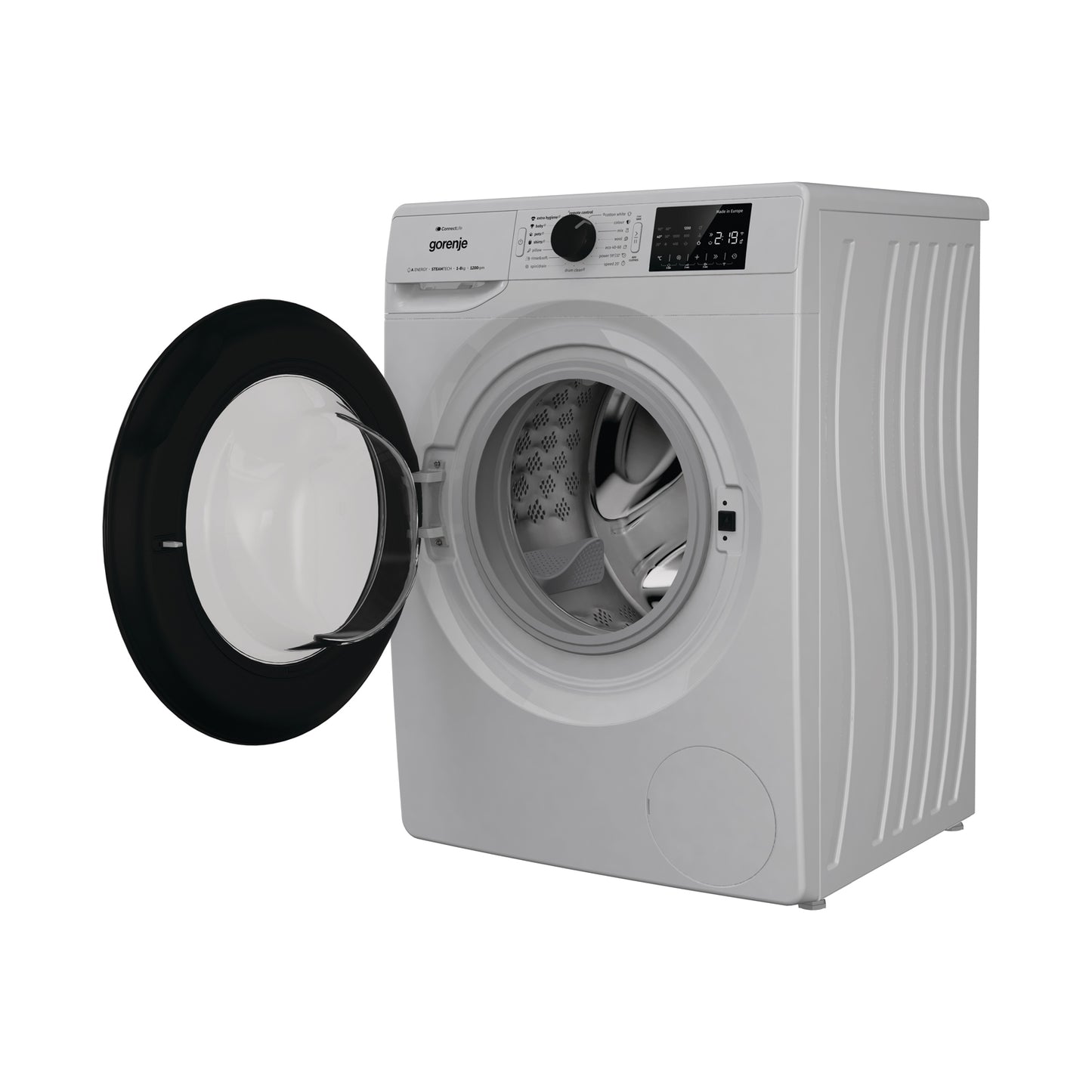 GORENJE Washer Front Load 8KG 1200Rpm Inverter Steam Silver