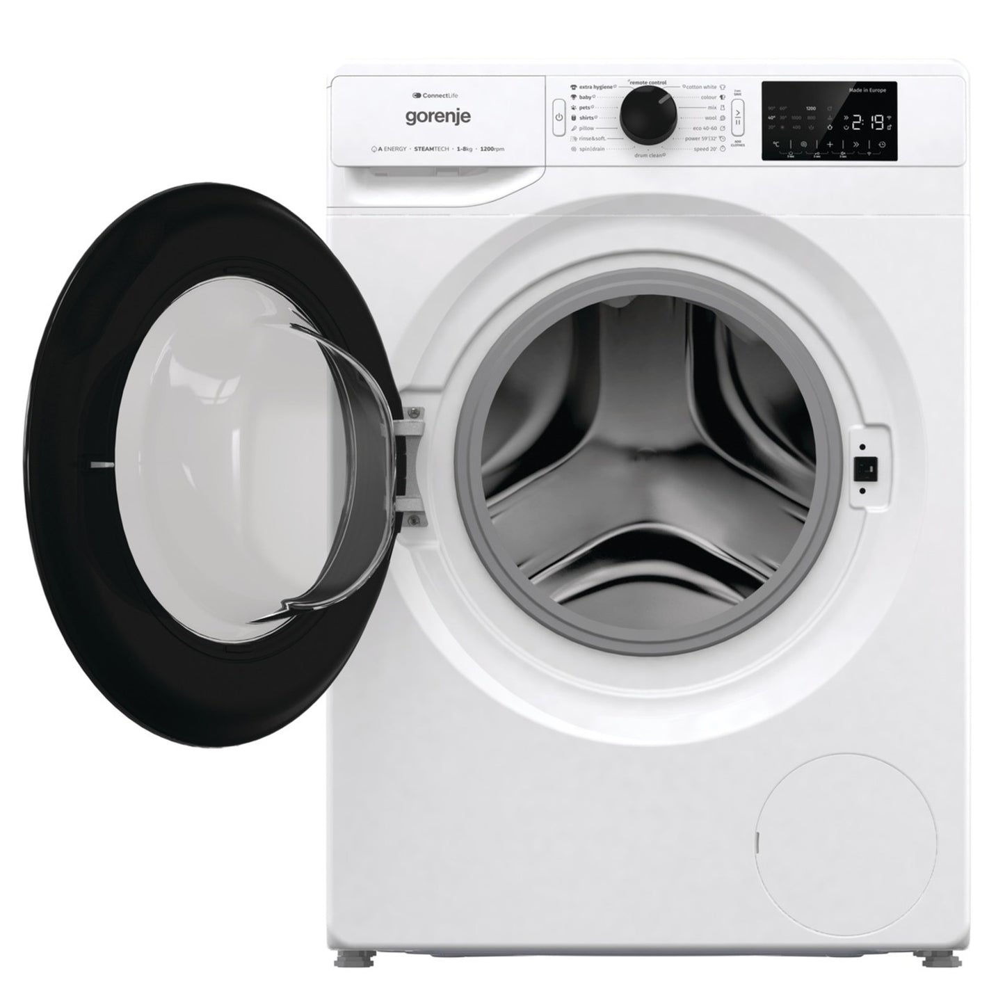 GORENJE Washer Front Load 8KG 1200Rpm Inverter Steam Wihite