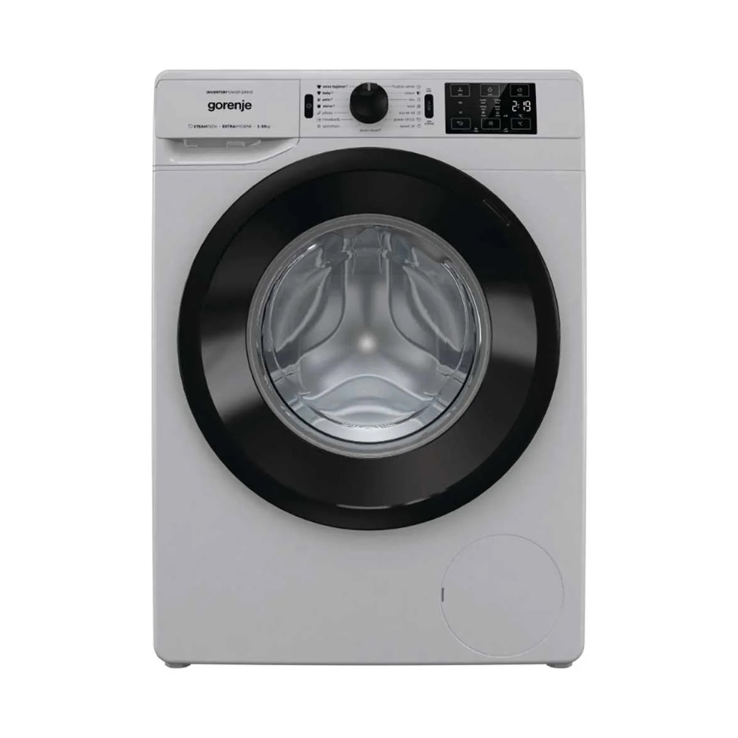 GORENJE Washer Front Load 9KG 1400Rpm Inverter Steam Silver