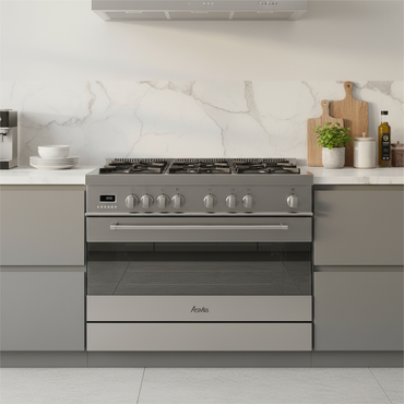 ASTIVITA 90cm Gas Burners Electric Oven Cooker in modern kitchen setting