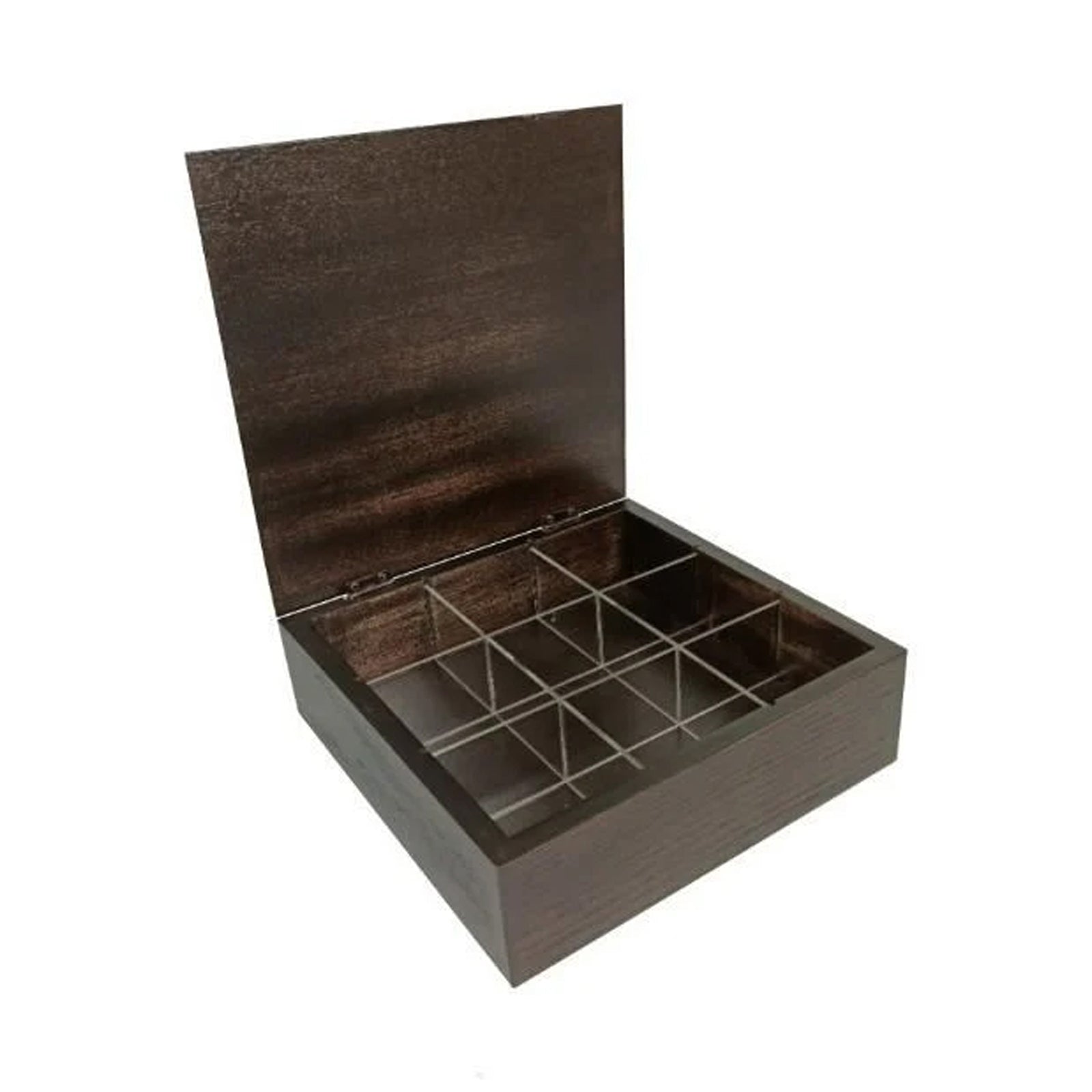 TEA BOX WOOD WENGE 23X23X8CM