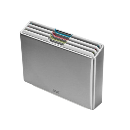 Folio Steel 4-piece Stone Chopping Board Set With Stainless-Steel Case JOSEPH