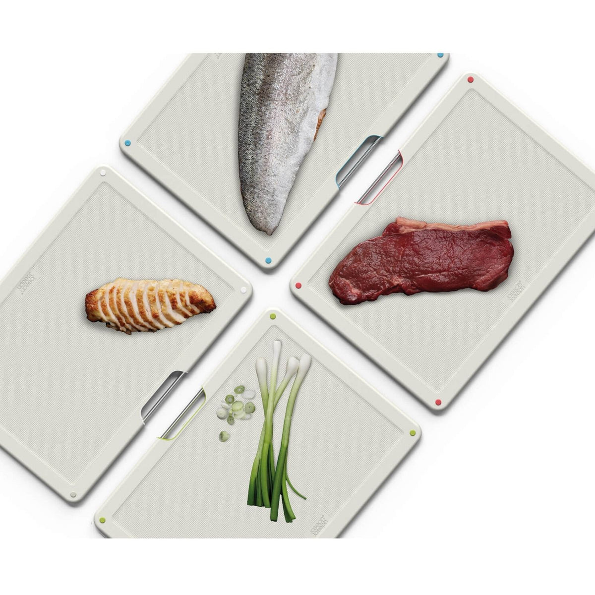 Folio Steel 4-piece Stone Chopping Board Set With Stainless-Steel Case