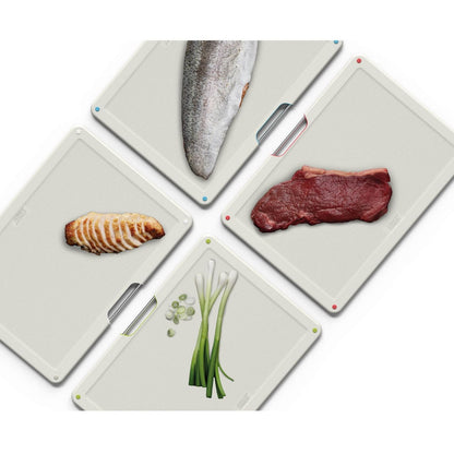 Folio Steel 4-piece Stone Chopping Board Set With Stainless-Steel Case JOSEPH