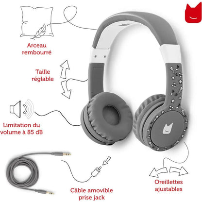 Tonies Whisper Foldable Grey headphones Tonies