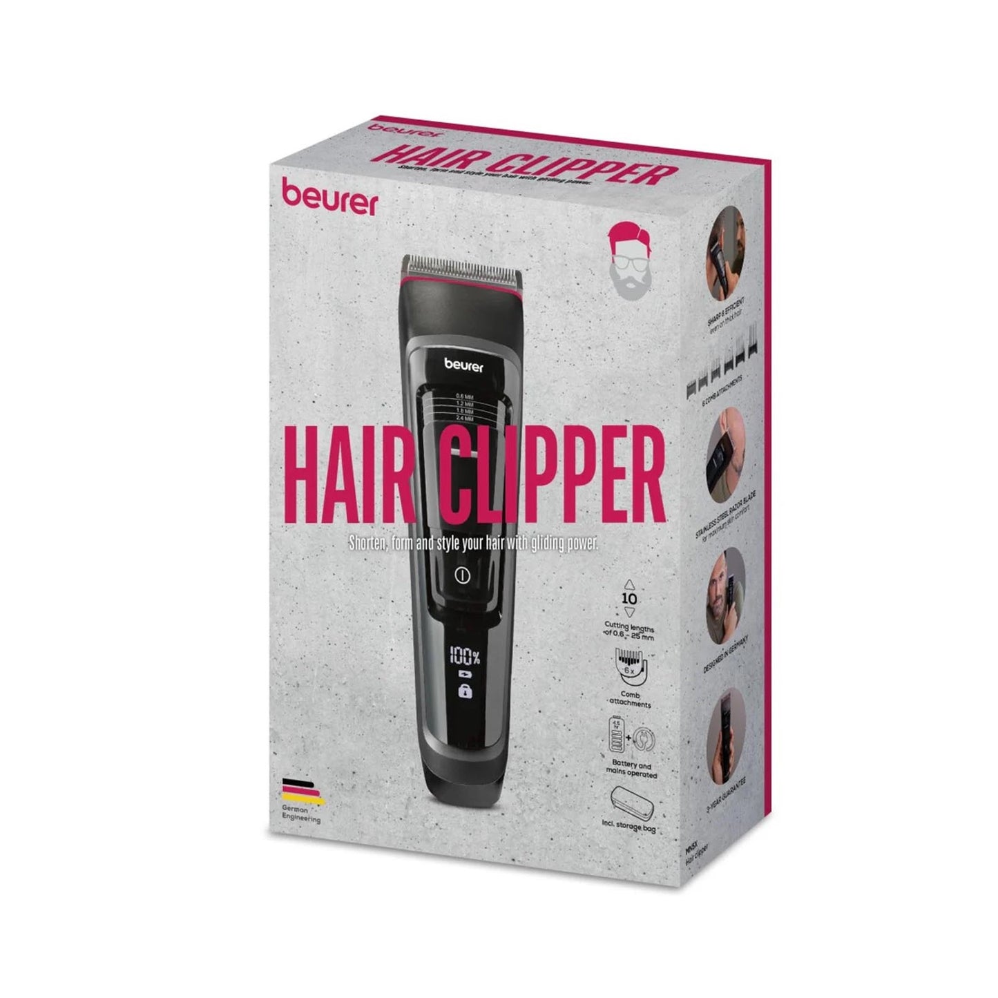 Beurer MN5X Hair Clipper 7 Attachments BEURER