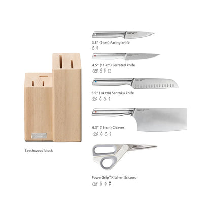 Elevate Fusion 5pcs Knife & Scissor Block JOSEPH