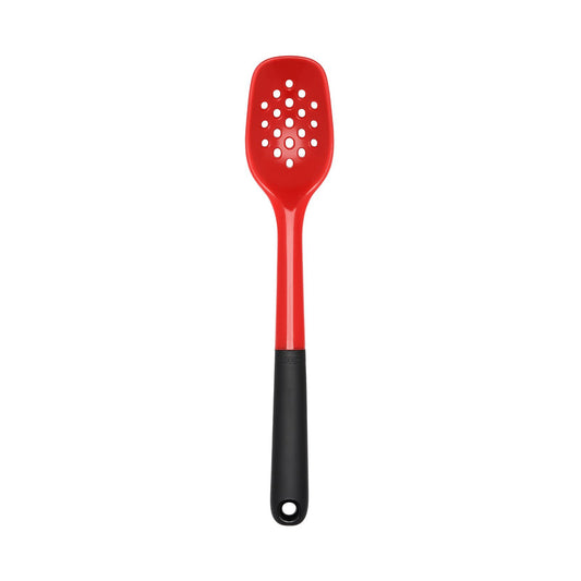 SILICONE SLOTTED SPOON - RED