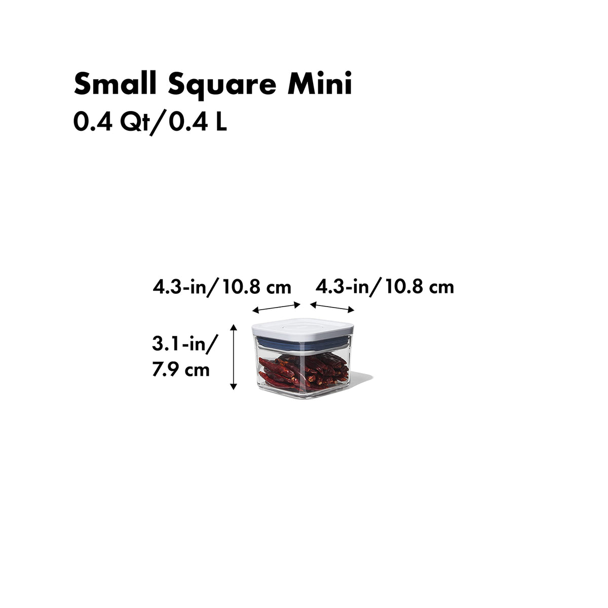Oxo GG Pop 2.0 Small Square Mini 0.4 L
