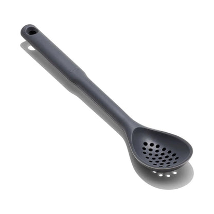 SILICONE SLOTTED SPOON - PEPPERCORN