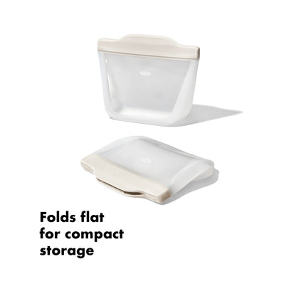 SILICONE REUSABLE BAG STAND UP SNACK 12OZ-OAT OXO