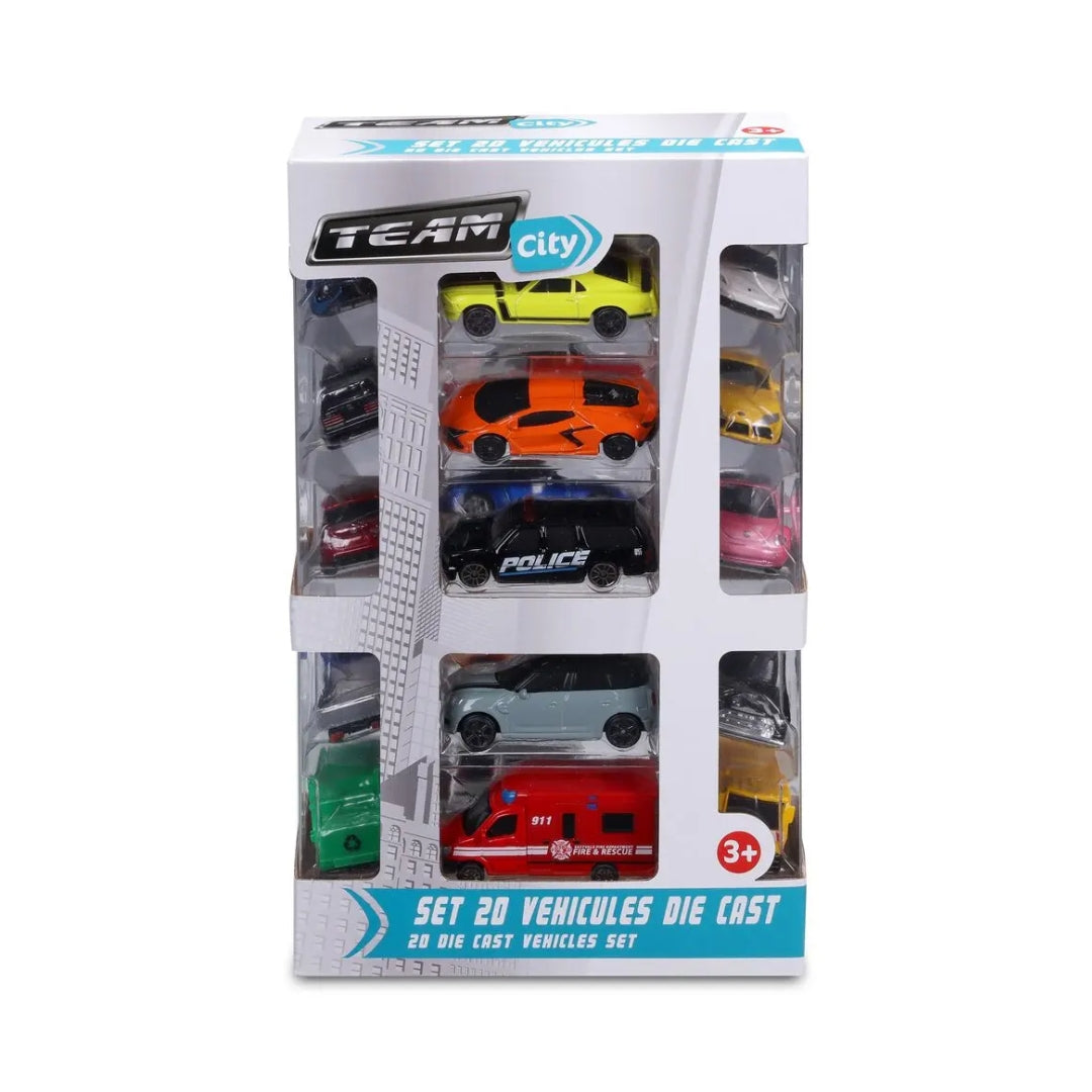 Team City Vehicles Set (20 Cars) Team City