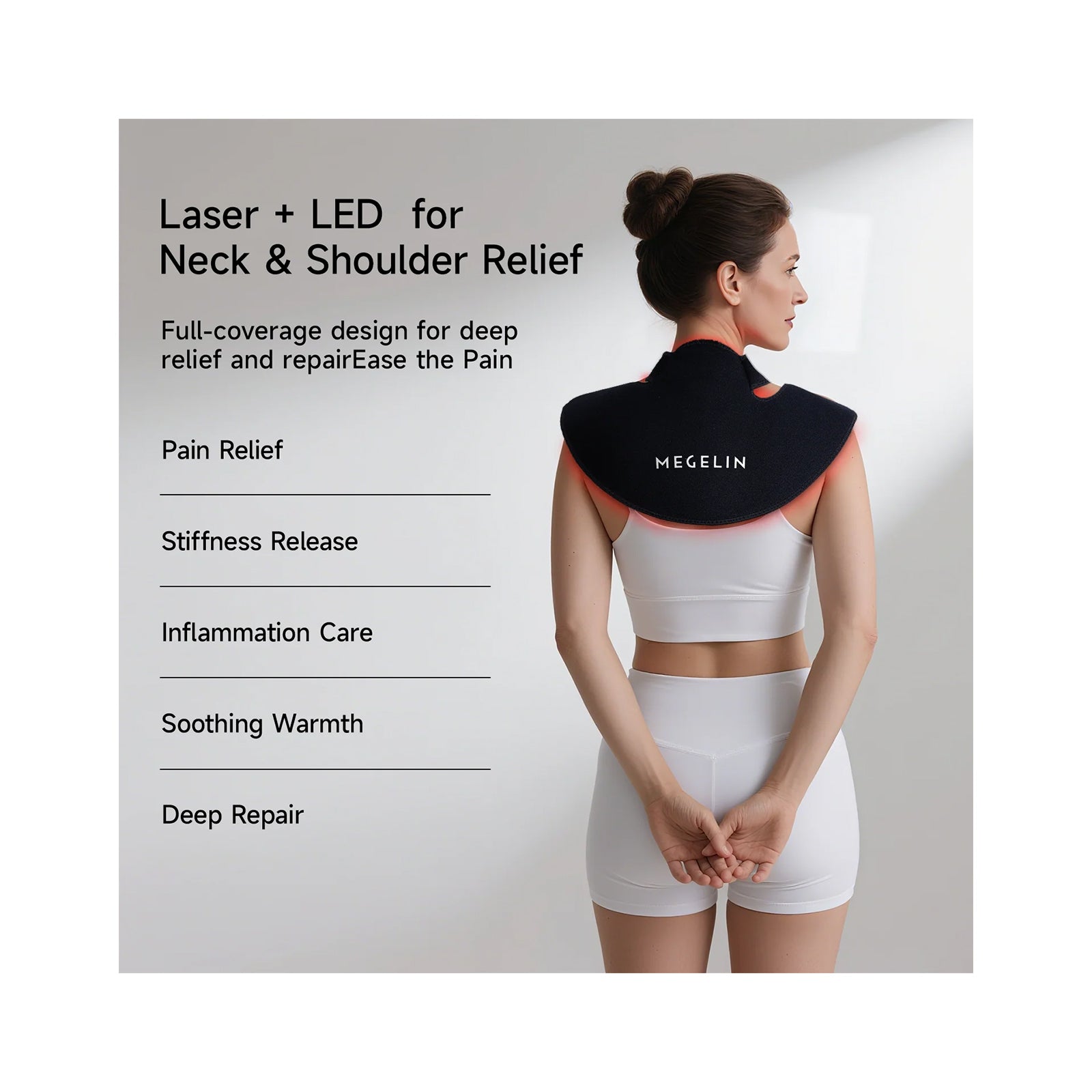 Megelin WrapLux Laser+LED Wear For Neck & Shoulder