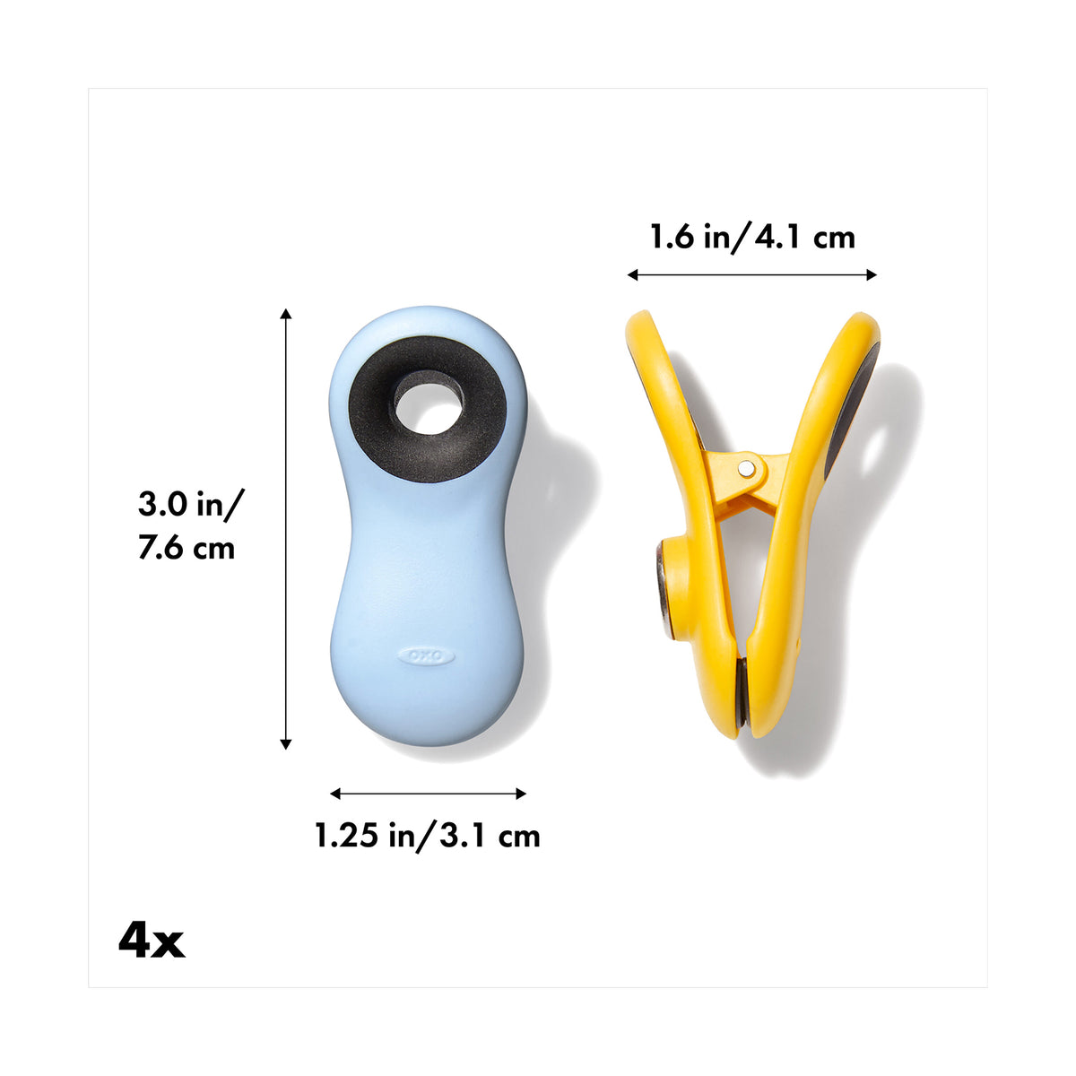 MAGNETIC ALL-PURPOSE CLIPS 4 PK ASST OXO
