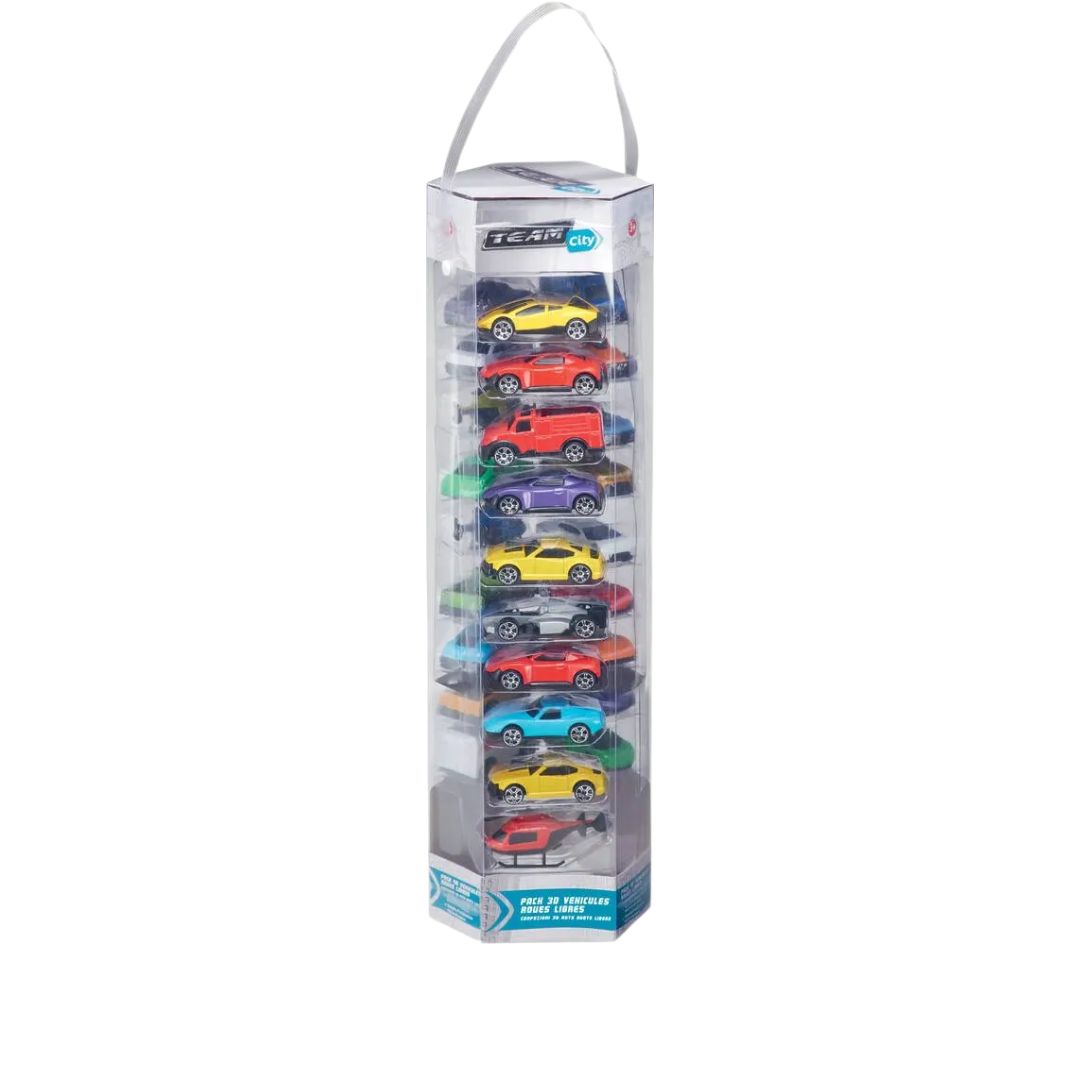 Team City 30-Pack Free-Wheel Vehicles Team City