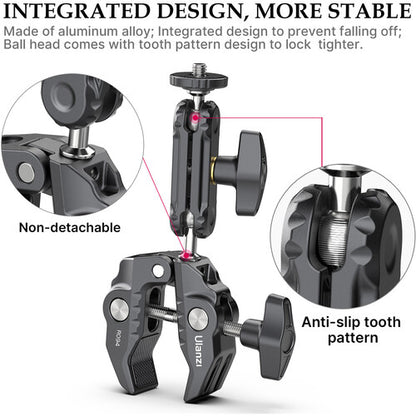 Ulanzi Super Clamp with 2.6" Ball Head Arm