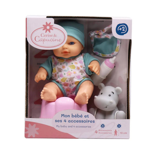 My Baby Doll With 4 Accessories Cerise & Capucine