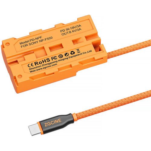 ZGCINE USB-C PD to Sony L-Series Dummy Battery