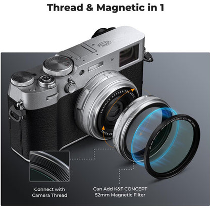 K&F Nano-X MCUV Filter, Hood, and Cap for FUJIFILM X100 Series